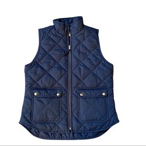 J Crew Puff, Down Vest, Sz Small, Blue - Like New